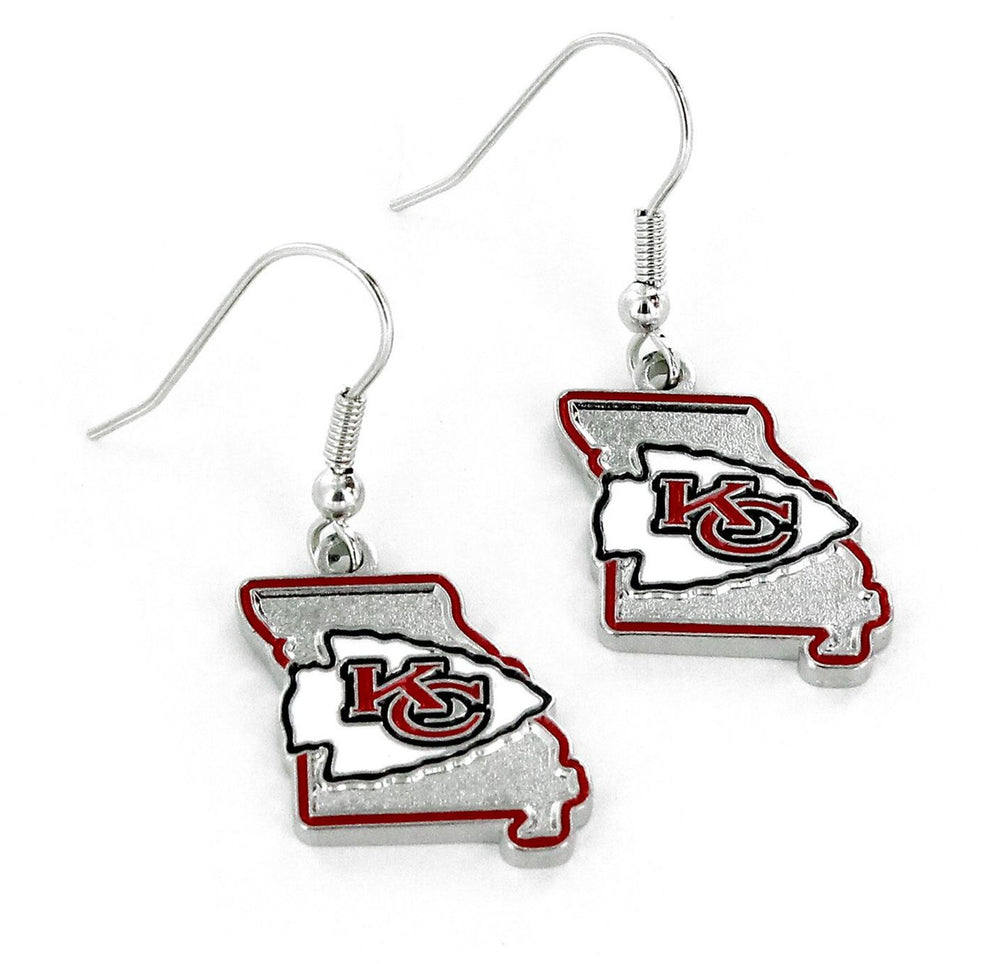 WHOLESALE KANSAS CITY CHIEFS - STATE DESIGN EARRINGS