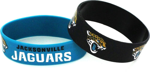WHOLESALE JACKSONVILLE JAGUARS WIDE BRACELETS (2 PACK)
