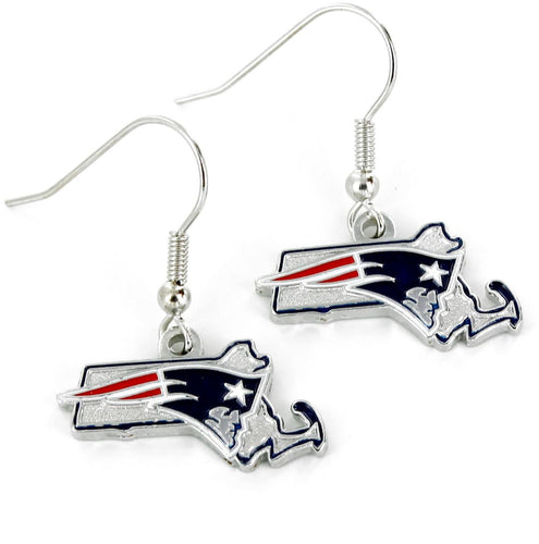 WHOLESALE NEW ENGLAND PATRIOTS - STATE DESIGN EARRINGS