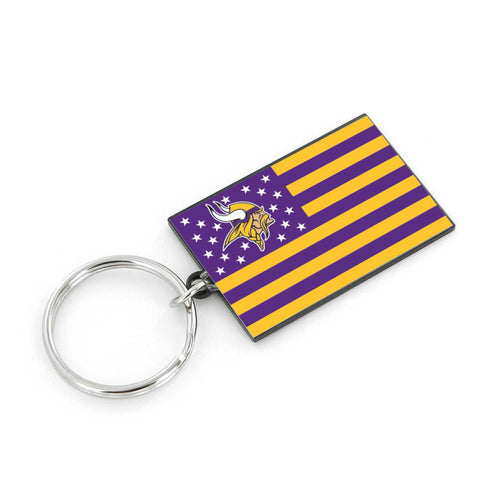 WHOLESALE MINNESOTA VIKINGS AMERICANA FLAG KEYCHAIN