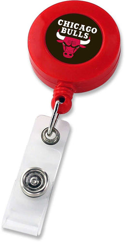 CHICAGO BULLS RETRACTABLE BADGE HOLDER RED (NE)