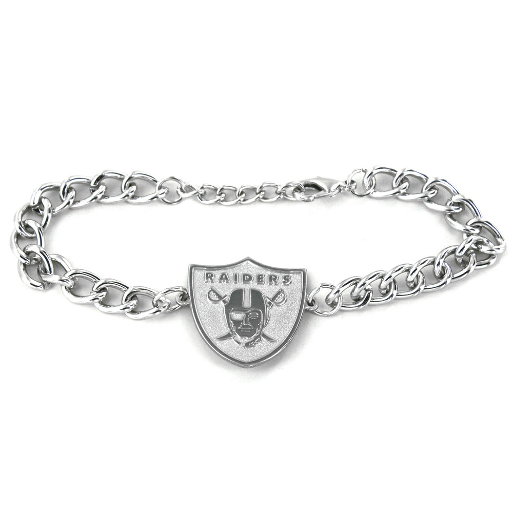 WHOLESALE LAS VEGAS RAIDERS CHAIN LINK LOGO BRACELET