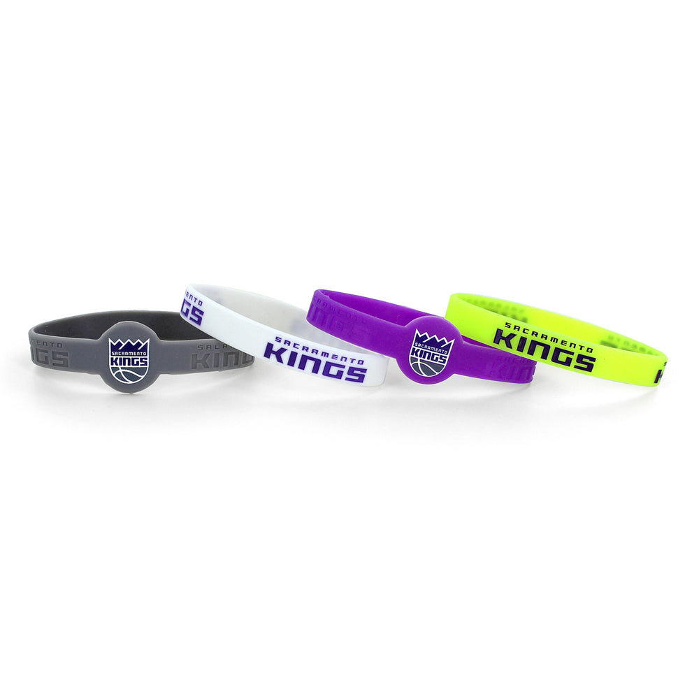 WHOLESALE SACRAMENTO KINGS SILICONE BRACELET 4-PACK