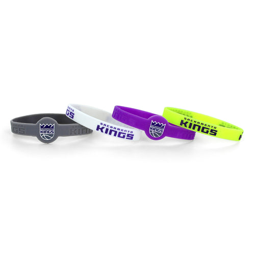 WHOLESALE SACRAMENTO KINGS SILICONE BRACELET 4-PACK