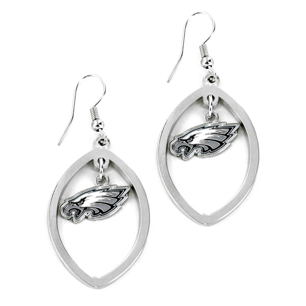 WHOLESALE PHILADELPHIA EAGLES FOOTBALL CUTOUT EARRING