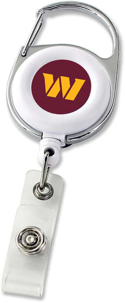 WASHINGTON COMMANDERS DELUXE CLIP BADGE REEL