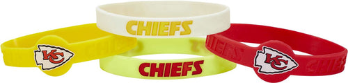 WHOLESALE KANSAS CITY CHIEFS SILICONE BRACELET (4-PACK)