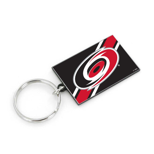 WHOLESALE CAROLINA HURRICANES STRIPED KEYCHAIN