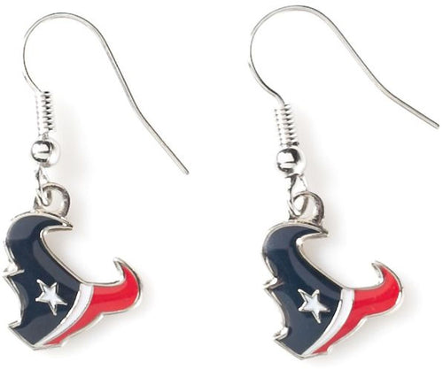 WHOLESALE HOUSTON TEXANS LOGO DANGLER EARRINGS