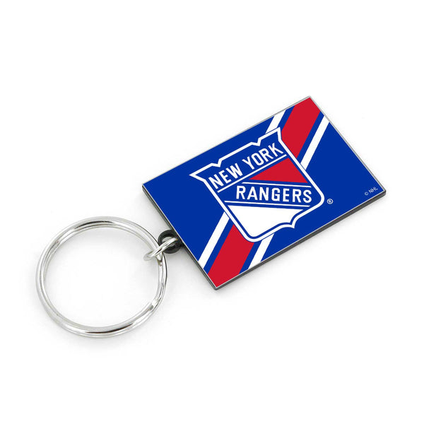 WHOLESALE NEW YORK RANGERS STRIPED KEYCHAIN