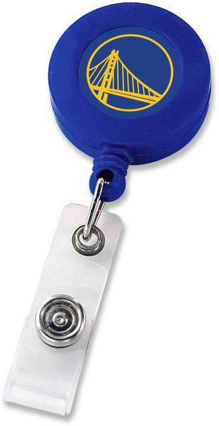 WHOLESALE GOLDEN STATE WARRIORS RETRACTABLE BADGE HOLDER ROYAL BLUE (NE)