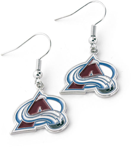 WHOLESALE COLORADO AVALANCHE DANGLER EARRINGS