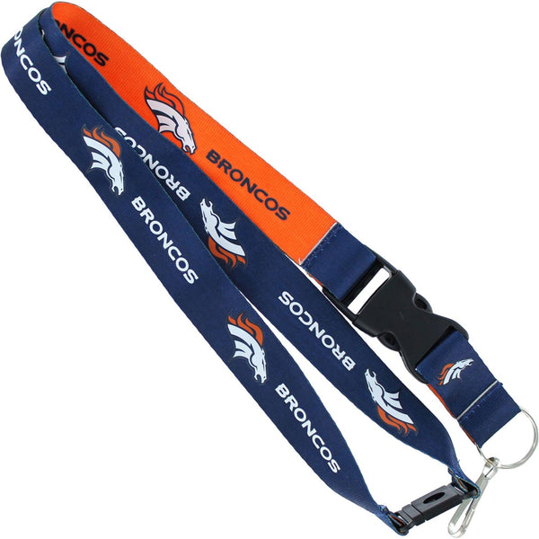 DENVER BRONCOS (BLUE / ORANGE) REVERSIBLE LANYARD