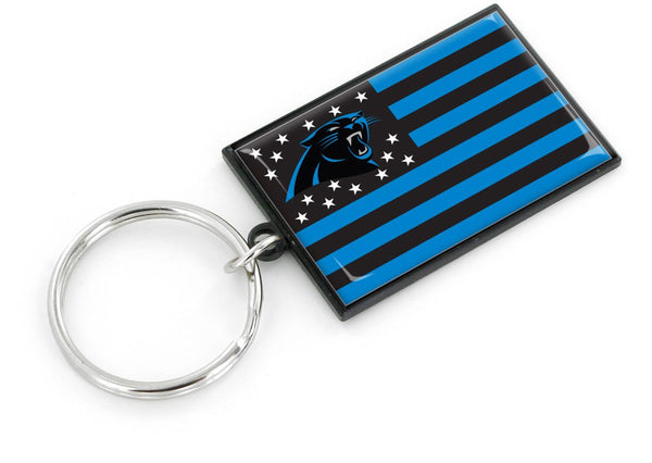 WHOLESALE CAROLINA PANTHERS AMERICANA FLAG KEYCHAIN