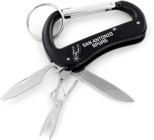 WHOLESALE SAN ANTONIO SPURS CARABINER MULTI TOOL KEYCHAIN (SP)