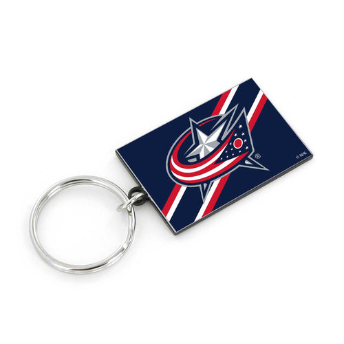 WHOLESALE COLUMBUS BLUE JACKETS STRIPED KEYCHAIN
