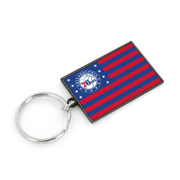 WHOLESALE PHILADELPHIA 76ERS AMERICANA FLAG KEYCHAIN