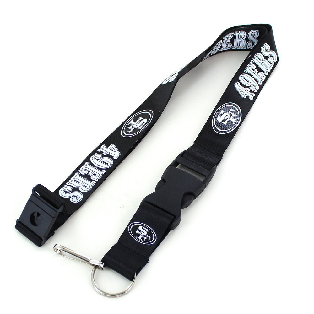 WHOLESALE SAN FRANCISCO 49ERS (BLACK & WHITE) TEAM LANYARD