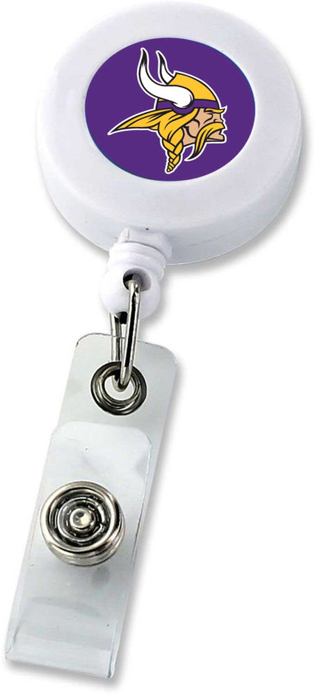 WHOLESALE MINNESOTA VIKINGS (WHITE) BADGE REEL (NE)