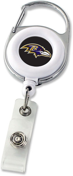 WHOLESALE BALTIMORE RAVENS DELUXE CLIP BADGE REEL