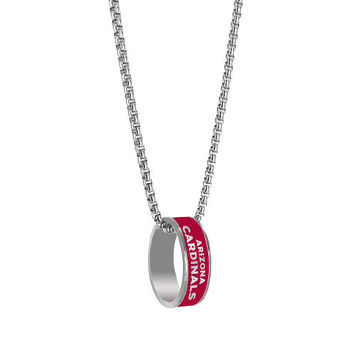 ARIZONA CARDINALS (SILVER) FASHION RING PENDANT NECKLACE