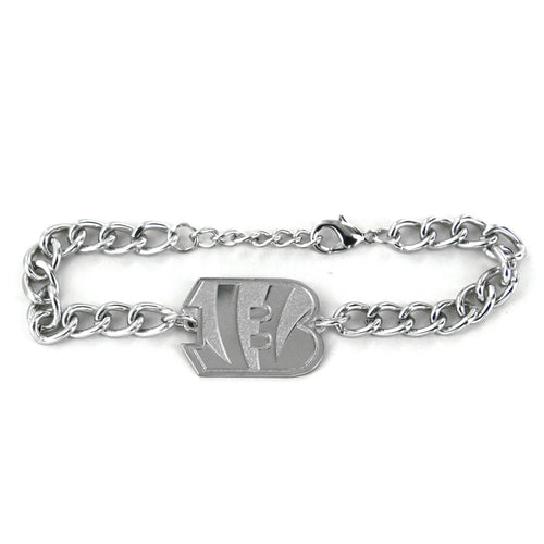 WHOLESALE CINCINNATI BENGALS CHAIN LINK LOGO BRACELET
