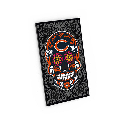 CHICAGO BEARS SUGAR SKULL PATTERN MAGNET