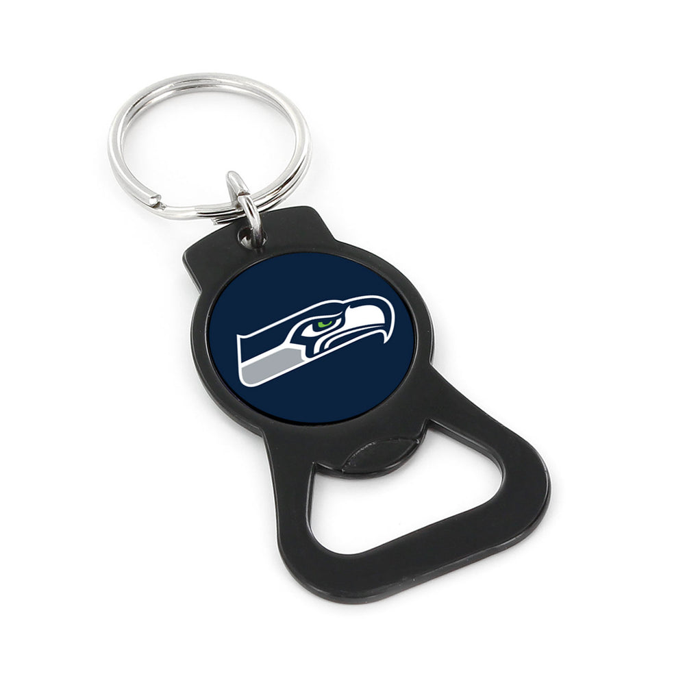 WHOLESALE SEATTLE SEAHAWKS (BLACK) BOTTLE OPENER KEYCHAIN