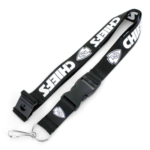 KANSAS CITY CHIEFS (BLACK & WHITE) TEAM LANYARD