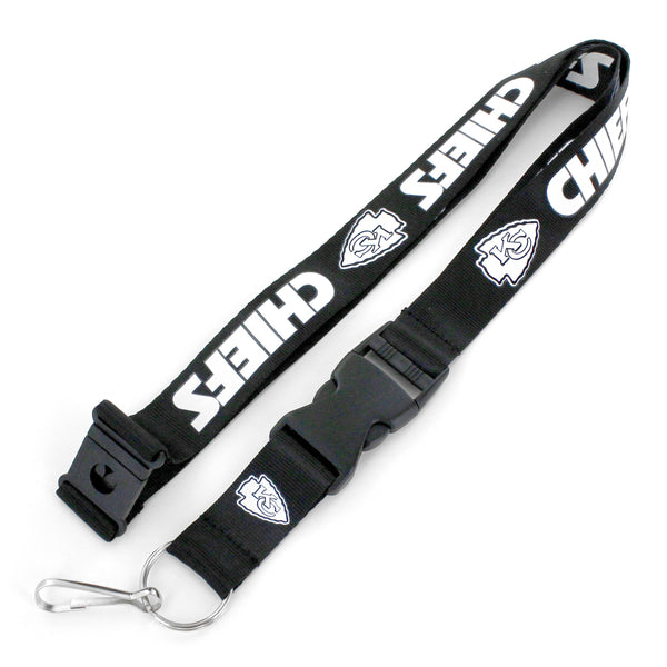 KANSAS CITY CHIEFS (BLACK & WHITE) TEAM LANYARD