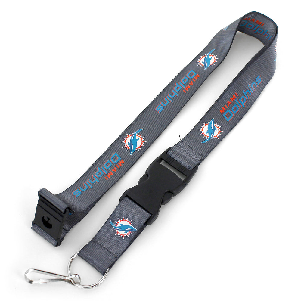 WHOLESALE MIAMI DOLPHINS (CHARCOAL) TEAM LANYARD
