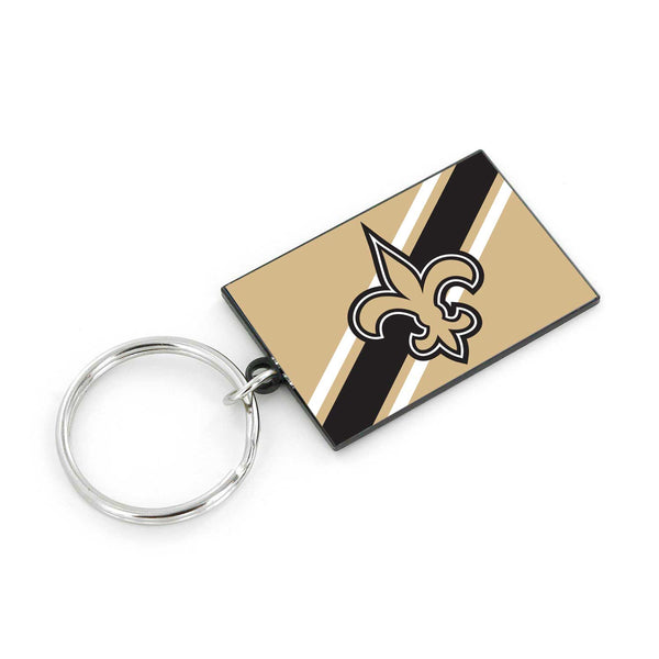 WHOLESALE NEW ORLEANS SAINTS STRIPED KEYCHAIN