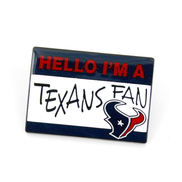WHOLESALE HOUSTON TEXANS NAME TAG PIN