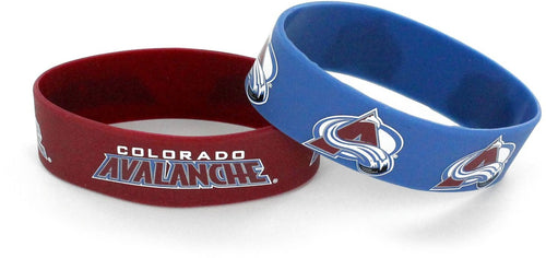 WHOLESALE COLORADO AVALANCHE WIDE WRISTBAND (2 PACK)