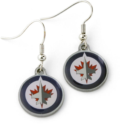 WHOLESALE WINNIPEG JETS DANGLER EARRINGS