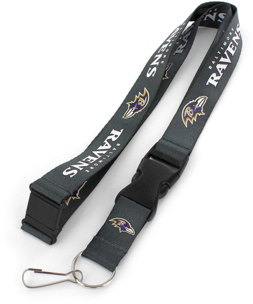 WHOLESALE BALTIMORE RAVENS (CHARCOAL) TEAM LANYARD