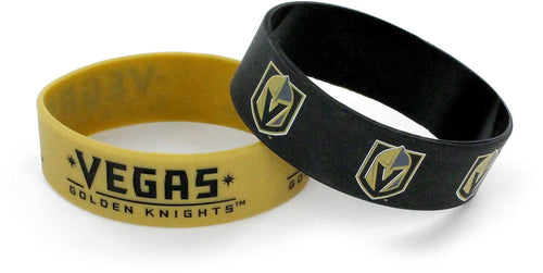 WHOLESALE LAS VEGAS GOLDEN KNIGHTS WIDE BRACELETS (2-PACK)