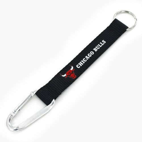 CHICAGO BULLS (BLACK) CARABINER LANYARD KEYCHAIN