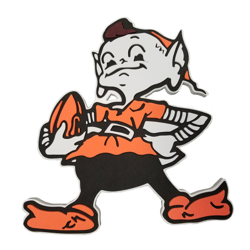 WHOLESALE CLEVELAND BROWNS BROWNIE ELF THROWBACK WALL SIGN