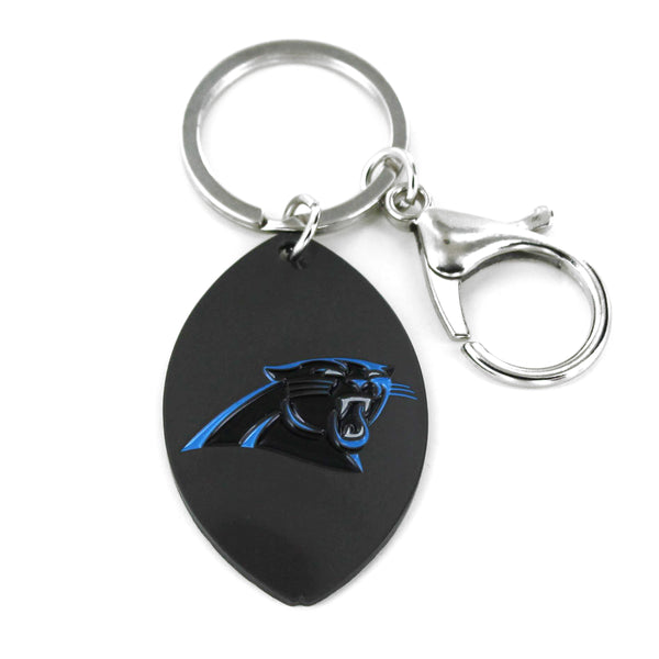 WHOLESALE CAROLINA PANTHERS MATTE FINISH FOOTBALL KEYCHAIN