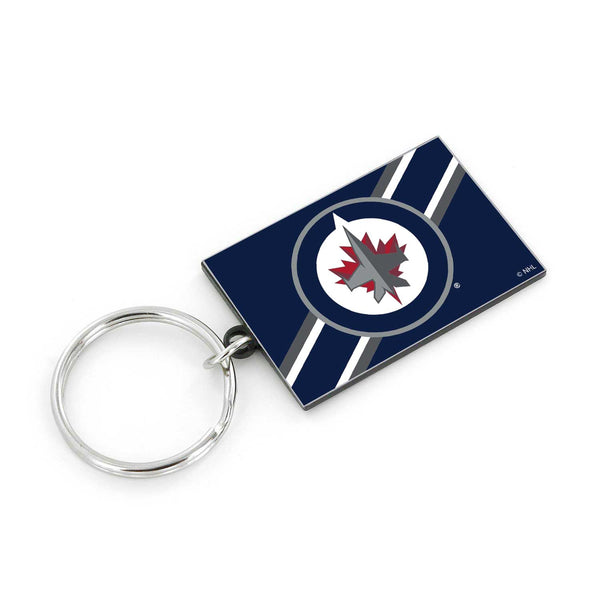 WHOLESALE WINNIPEG JETS STRIPED KEYCHAIN
