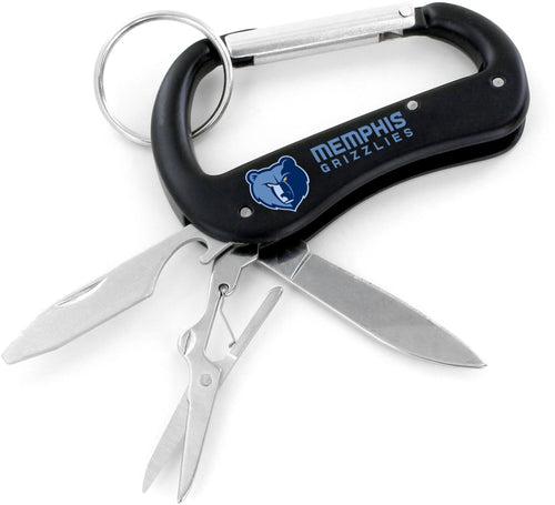 WHOLESALE MEMPHIS GRIZZLIES CARABINER MULTI TOOL KEYCHAIN (SP)