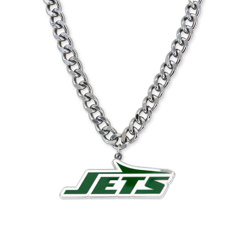 WHOLESALE NEW YORK JETS HEAVYWEIGHT TEAM LOGO NECKLACE