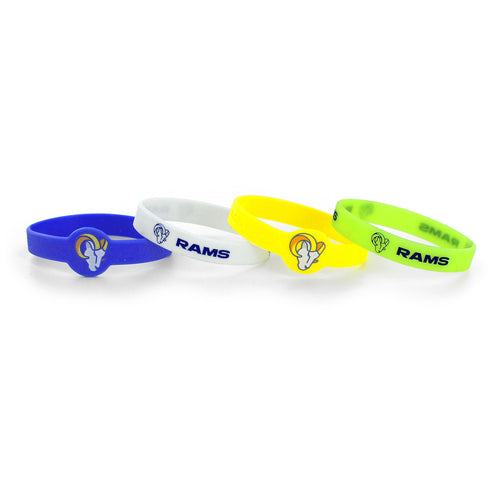 WHOLESALE LOS ANGELES RAMS SILICONE BRACELETS (4 PACKS)