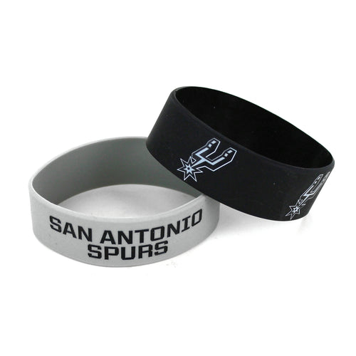 WHOLESALE SAN ANTONIO SPURS WIDE BRACELETS (2-PACK)