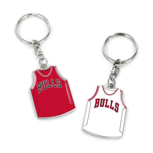 CHICAGO BULLS REVERSIBLE HOME/AWAY JERSEY KEYCHAIN