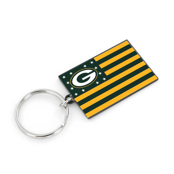 WHOLESALE GREEN BAY PACKERS AMERICANA FLAG KEYCHAIN