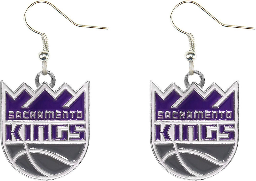 WHOLESALE SACRAMENTO KINGS LOGO DANGLER EARRINGS