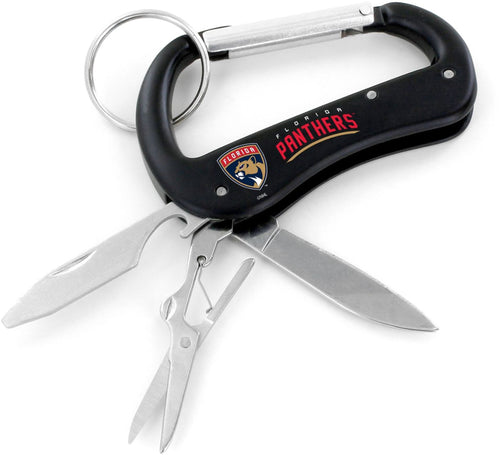 WHOLESALE FLORIDA PANTHERS CARABINER MULTI TOOL KEYCHAIN (SP)