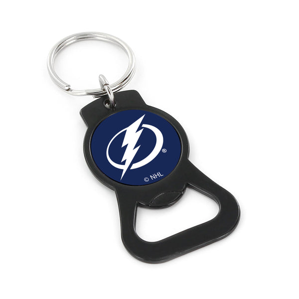 WHOLESALE TAMPA BAY LIGHTNING (BLACK) BOTTLE OPENER KEYCHAIN
